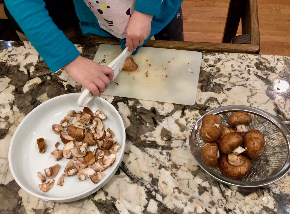 mushrooms for pumpkin pasta