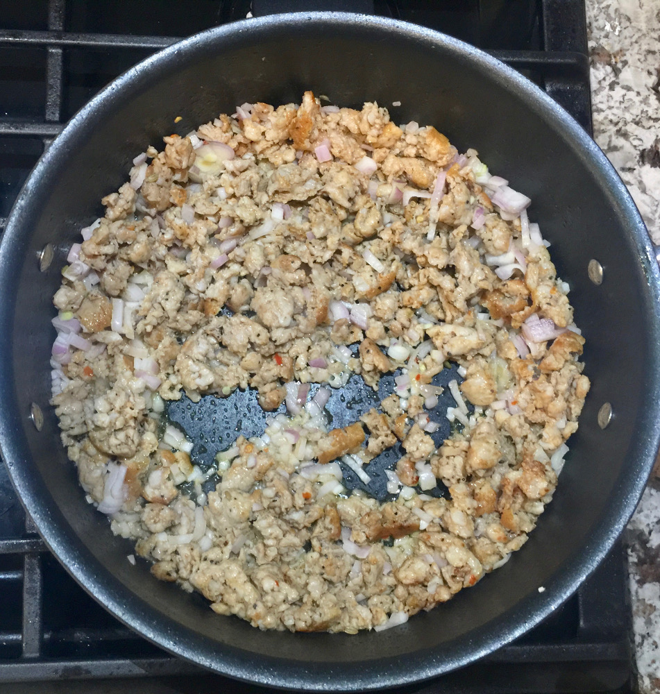 Pumpkin pasta with sausage